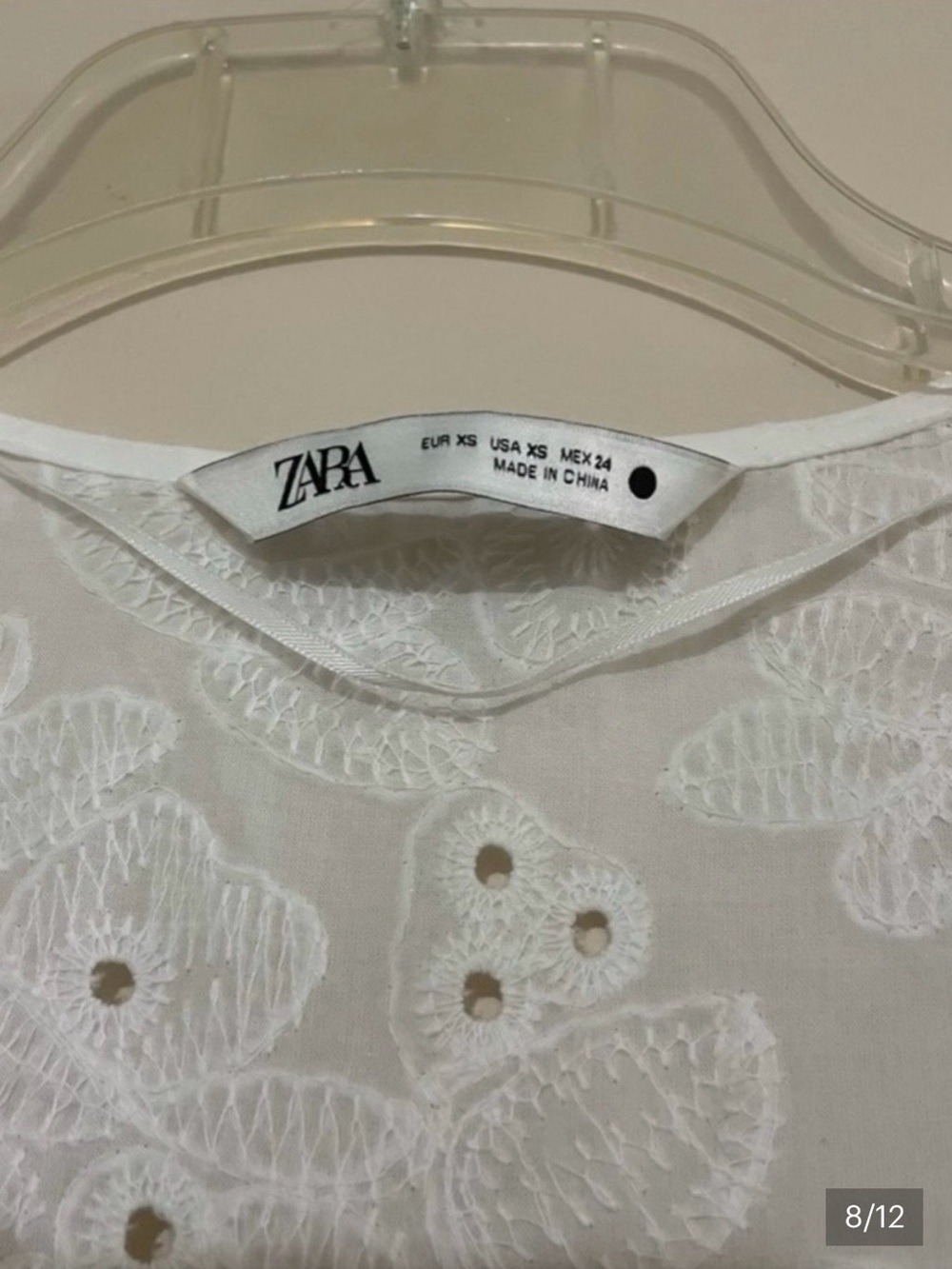 Zara White Eyelet Dress - Picture 7 of 11